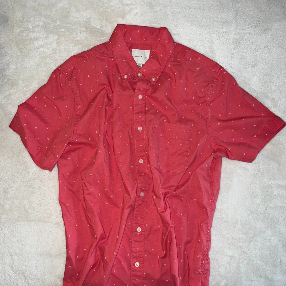 American Eagle Short Sleeve Button Up